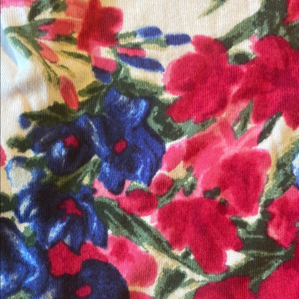 Talbots Floral Blouse - Pink and Blue - Picture 3 of 6